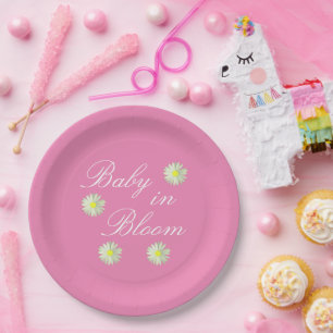 Baby in Bloom Baby Dusche Pappteller