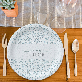 Baby in Bloom-Baby-Dusche Pappteller