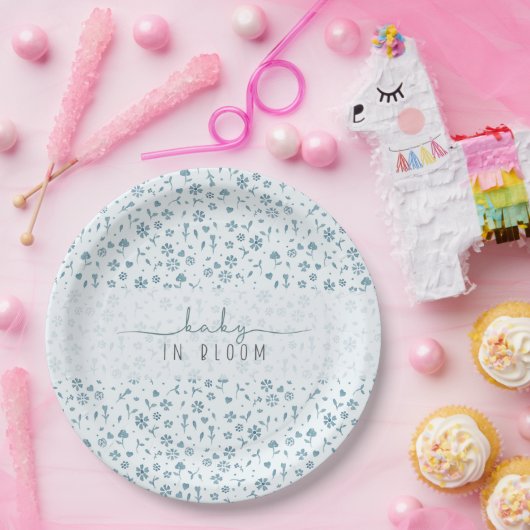 Baby in Bloom-Baby-Dusche Pappteller (Party)