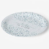 Baby in Bloom-Baby-Dusche Pappteller (Schrägansicht)