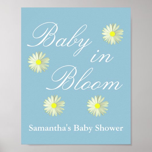 Baby in Bloom Baby Dusche Poster (Vorne)