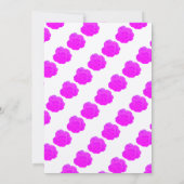 Baby in Bloom Baby Dusche Rosa Lila Rose Silver Einladung (Rückseite)