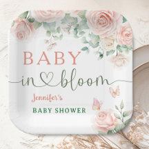Baby in Bloom Baby Dusche Roses Girl Floral