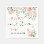 Baby in Bloom Baby Dusche Roses Girl Floral Serviette (Vorderseite)