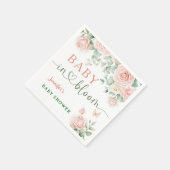 Baby in Bloom Baby Dusche Roses Girl Floral Serviette (Ecke)