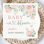 Baby in Bloom Baby Dusche Roses Girl Floral Serviette