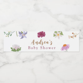 Baby in Bloom Baby Dusche Wasser Flasche Etikett