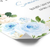 Baby in Bloom Baby Dusche Willkommen Poster (Ecke)