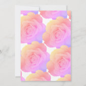 Baby in Bloom Baby Duschmädchen Rosa Rose Blüte Einladung (Rückseite)