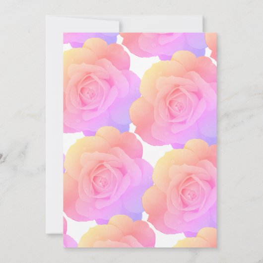 Baby in Bloom Baby Duschmädchen Rosa Rose Blüte Einladung (Rückseite)