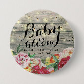Baby in Bloom Baby Duwer Blume String Light Wood Button (Vorderseite)