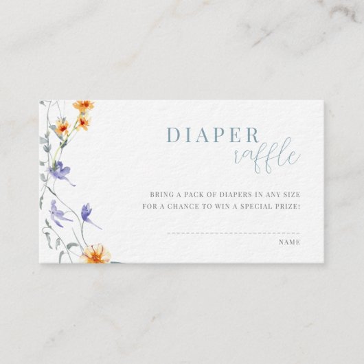 Baby in Bloom Baby Duwer Diaper Raffle Begleitkarte (Vorderseite)