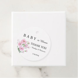 Baby in Bloom Baby Duwer Fevor Tags Geschenkanhänger