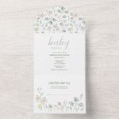 Baby in Bloom Baby Duwer Gender Neutral All In One Einladung (Innen Boden)