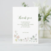 Baby in Bloom Baby Duwer Gender Neutral Dankeskarte (Stehend Vorderseite)