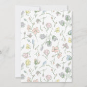 Baby in Bloom Baby Duwer Gender Neutral Einladung (Rückseite)