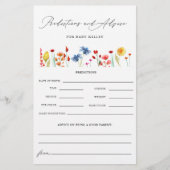 Baby in Bloom Baby Predication & Adress Paper Card Flyer (Vorne)