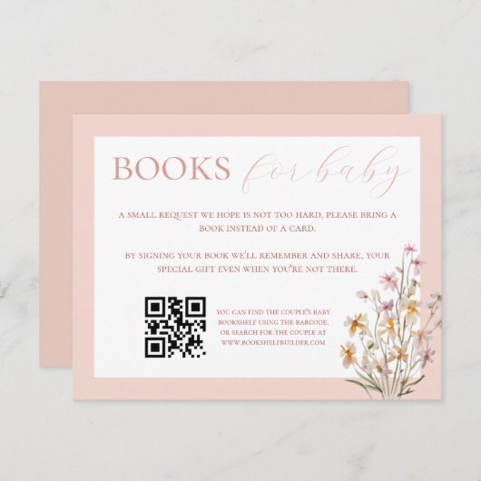 Baby in Bloom Baby Showcard Mitteilungskarte (Vorne/Hinten)