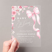 Baby In Bloom Baby Shower Acrylic Invitation  Acryleinladungen (Insitu (Handheld))