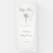 Baby in Bloom baby shower Banner (Vertikal)