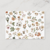 Baby in Bloom Baby Shower Boho Buchanfrage Begleitkarte (Rückseite)