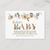 Baby in Bloom Baby Shower Boho Buchanfrage Begleitkarte (Vorderseite)