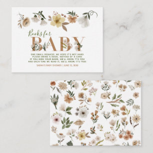 Baby in Bloom Baby Shower Boho Buchanfrage Begleitkarte