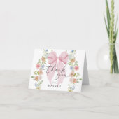 Baby in Bloom Baby Shower Dankeskarte (Vorderseite)