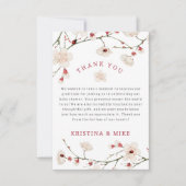 Baby in Bloom Baby Shower Dankeskarte (Vorderseite)