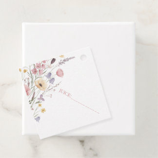 Baby in Bloom Baby Shower Drinks Lables Geschenkanhänger