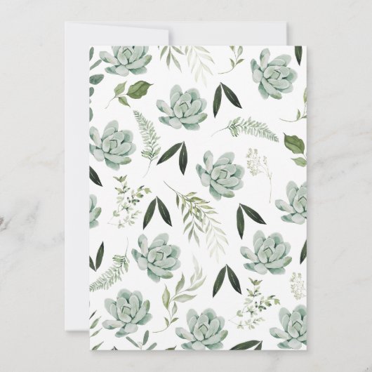 Baby in Bloom Baby Shower Einladung (Rückseite)