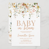 Baby in Bloom Baby Shower Einladung (Vorne/Hinten)
