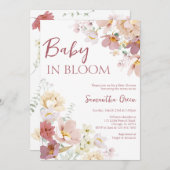 Baby in Bloom Baby Shower Einladung (Vorne/Hinten)