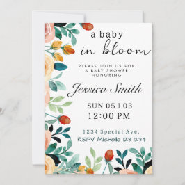Baby in Bloom Baby Shower Einladung