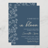 Baby in Bloom Baby Shower Einladung (Vorne/Hinten)