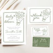 Baby In Bloom Baby Shower Einladung