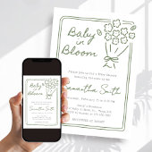 Baby In Bloom Baby Shower Einladung