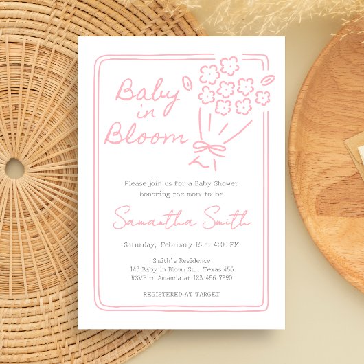Baby In Bloom Baby Shower Einladung