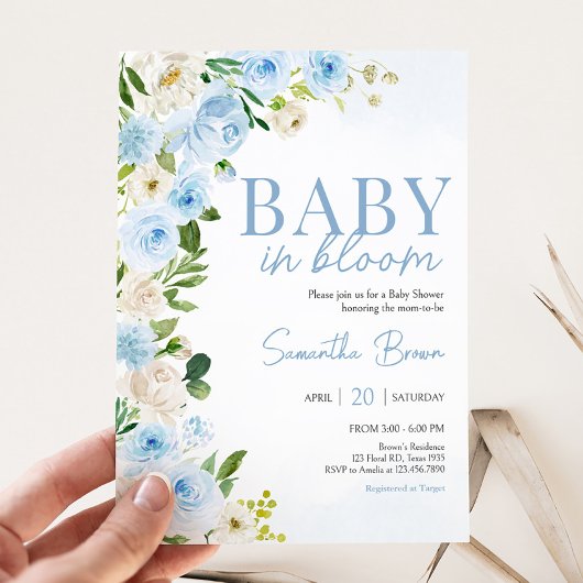 Baby in Bloom Baby Shower Einladung