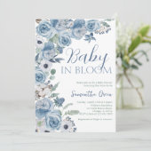 Baby in Bloom Baby Shower Einladung (Stehend Vorderseite)