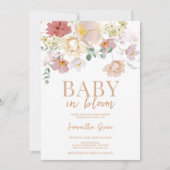 Baby in Bloom Baby Shower Einladung (Vorderseite)