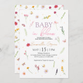 Baby in Bloom Baby Shower Einladung (Vorne/Hinten)