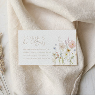 Baby In Bloom Baby Shower Einlegekarte Buchwunsch Begleitkarte
