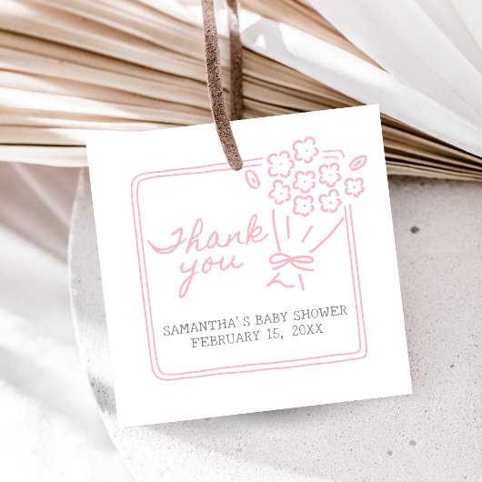 Baby In Bloom Baby Shower Geschenkanhänger