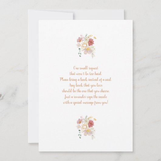 Baby in Bloom Baby Shower Girl Einladung (Rückseite)