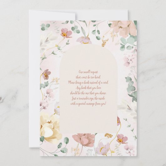 Baby in Bloom Baby Shower Girl Einladung (Rückseite)