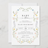 Baby in Bloom Baby Shower Invitation Einladung (Vorderseite)