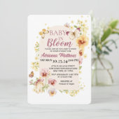 Baby In Bloom Baby Shower Invitation Einladung (Stehend Vorderseite)