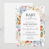 Baby in Bloom Baby Shower Invitation  Einladung (Vorne/Hinten)