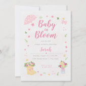 Baby in Bloom Baby Shower Invitation | Spring  Einladung (Vorderseite)